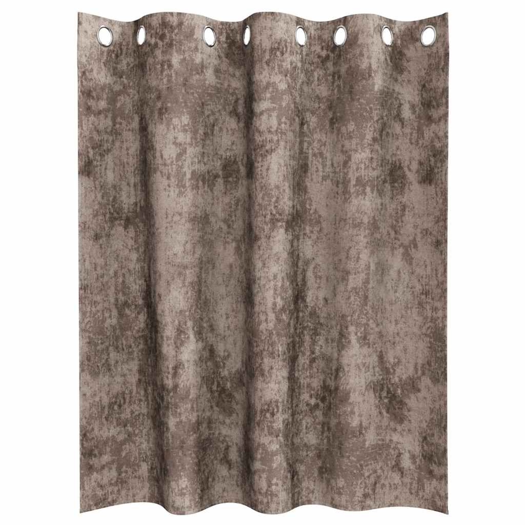 Tende in Velluto 2 pz Cappuccino 140 x 140 cm Velluto