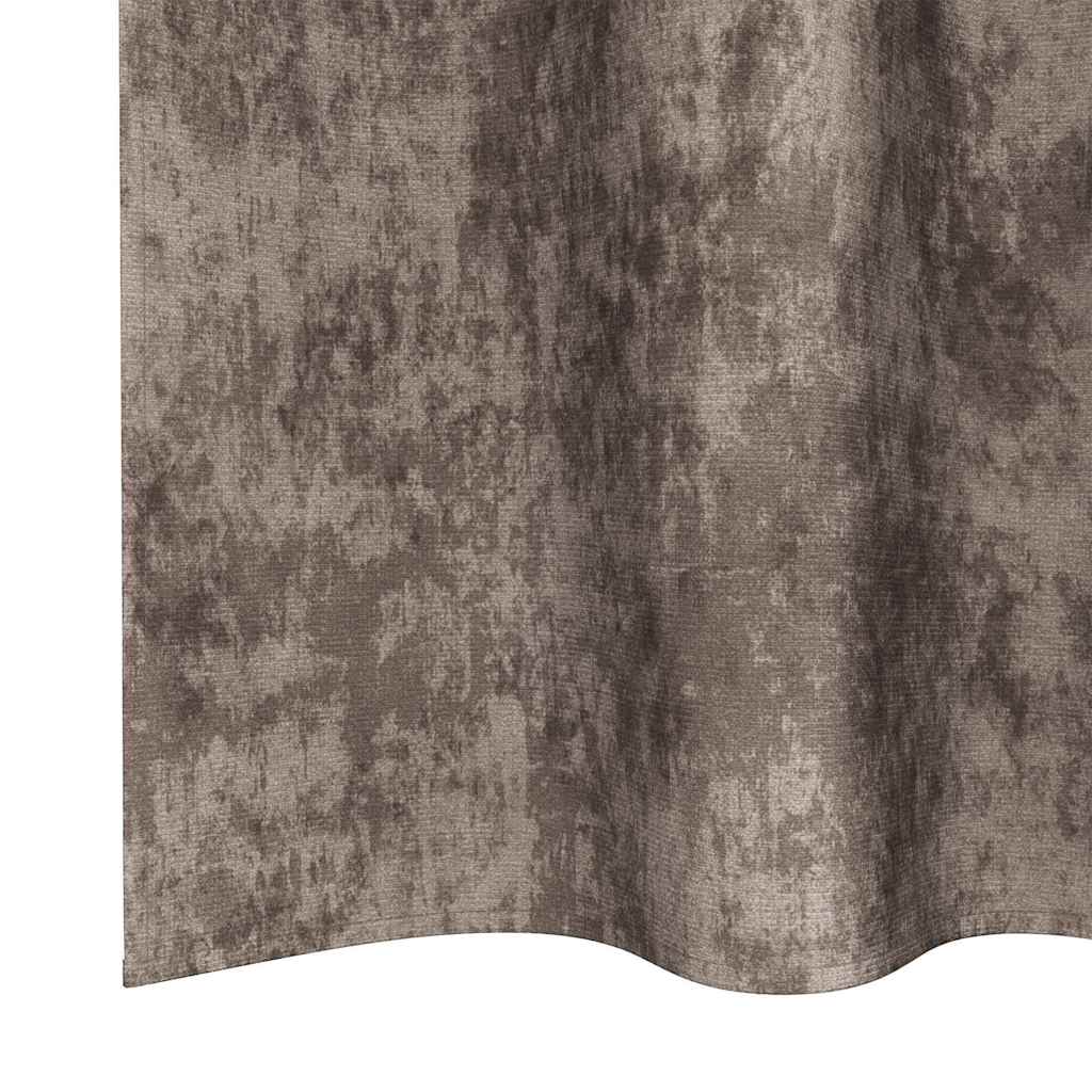 Tende in Velluto 2 pz Cappuccino 140 x 140 cm Velluto