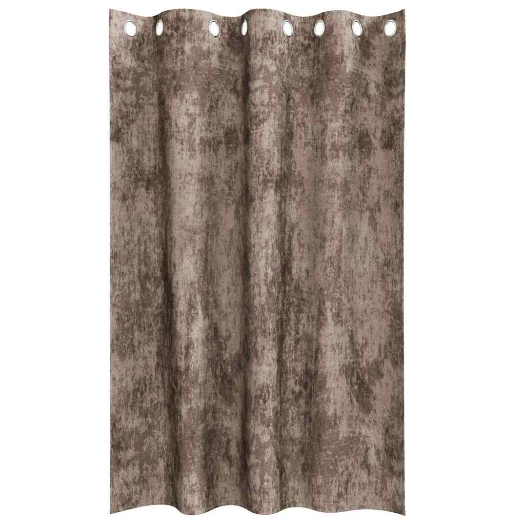 Tende in Velluto 2 pz Cappuccino 175 x 140 cm Velluto