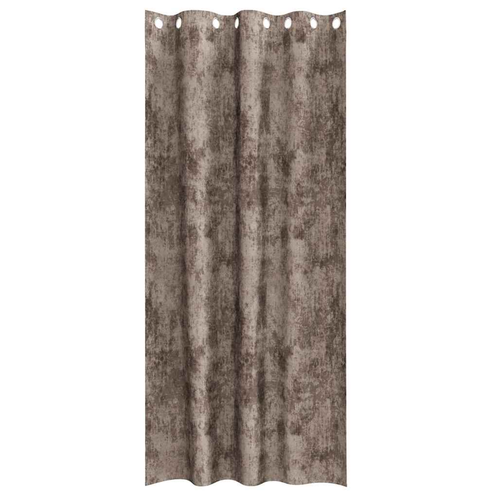 Tende in Velluto 2 pz Cappuccino 245 x 140 cm Velluto