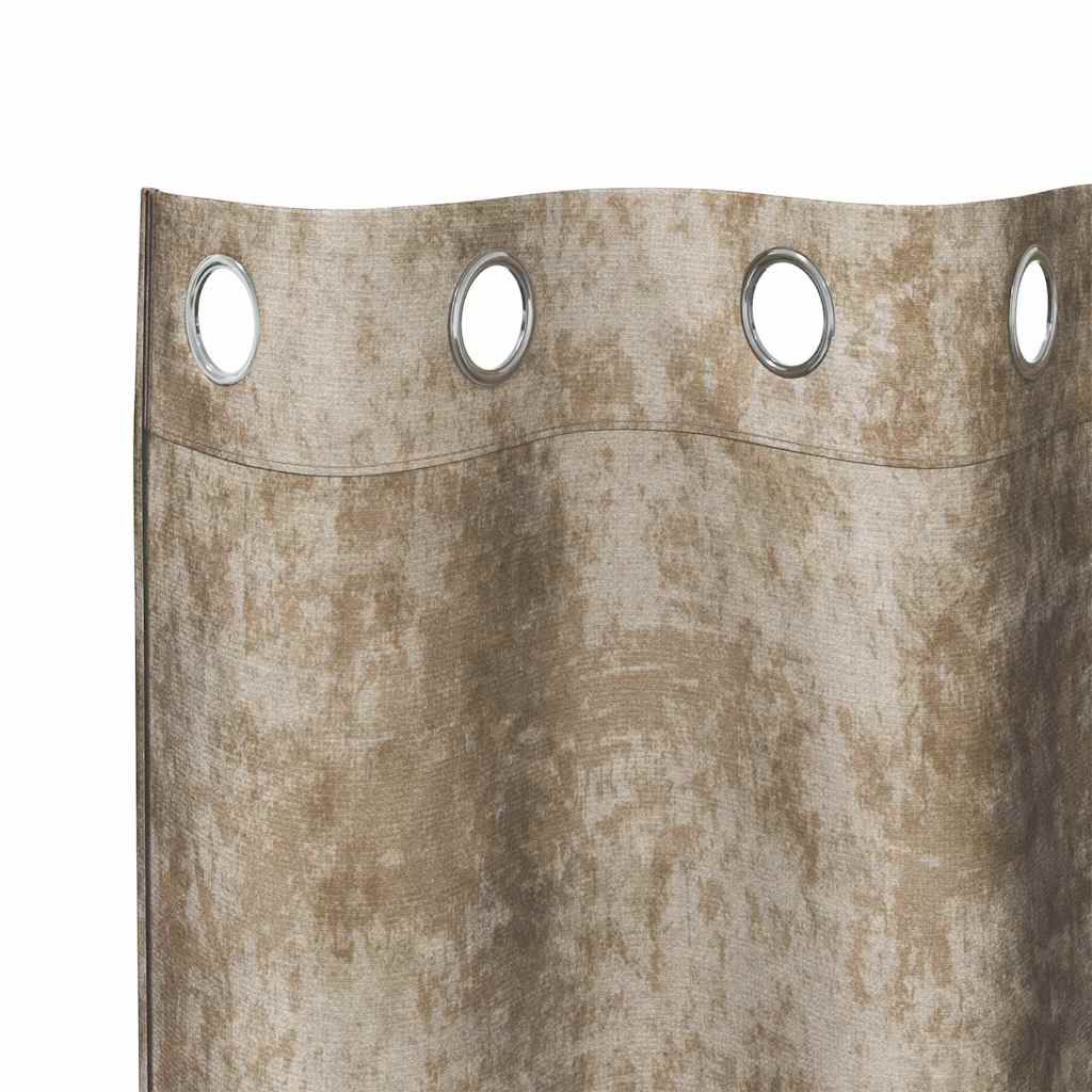 Tende in Velluto 2 pz Champagne 140 x 140 cm Velluto
