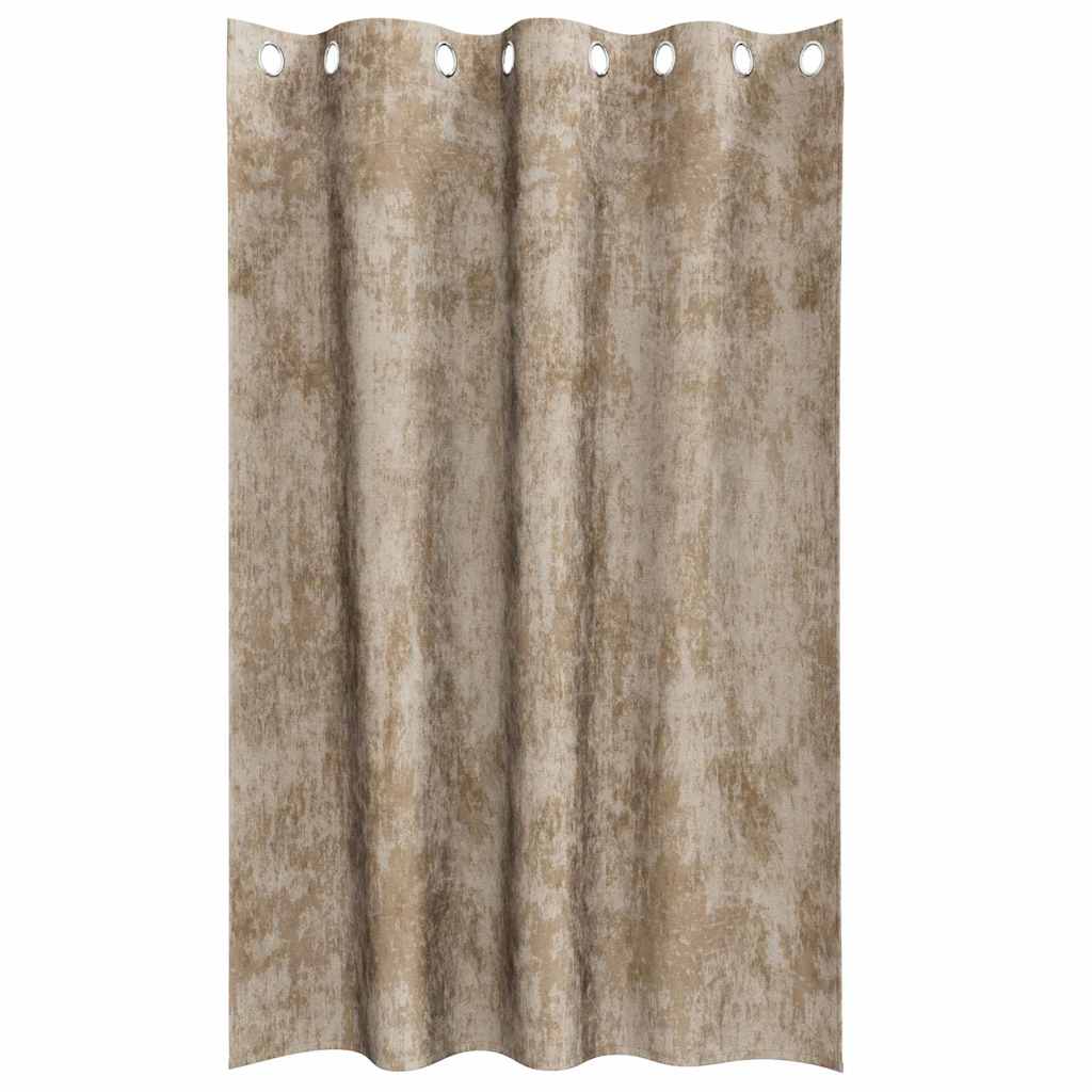 Tende in Velluto 2 pz Champagne 175 x 140 cm Velluto