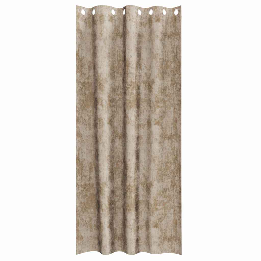 Tende in Velluto 2 pz Champagne 225 x 140 cm Velluto