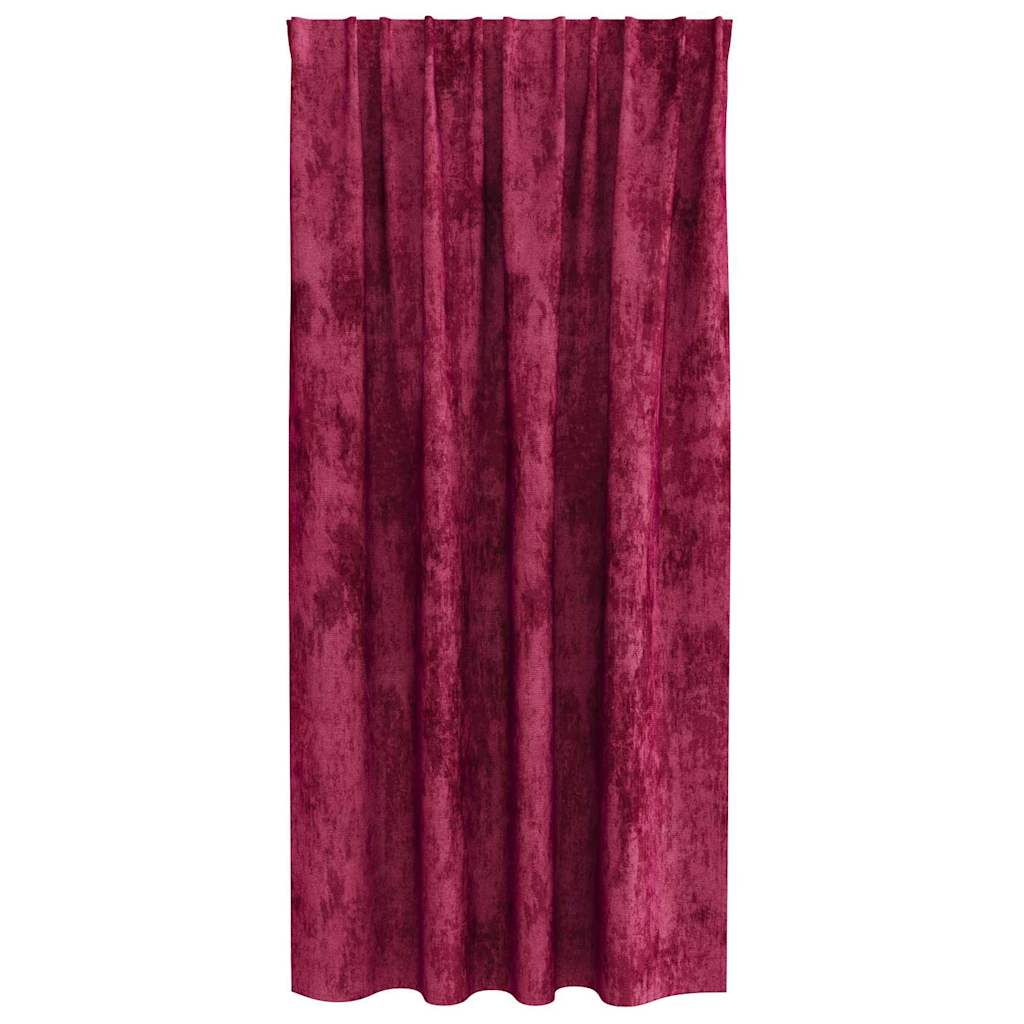Tende in Velluto 2 pz Rosso vino 175 x 140 cm Velluto