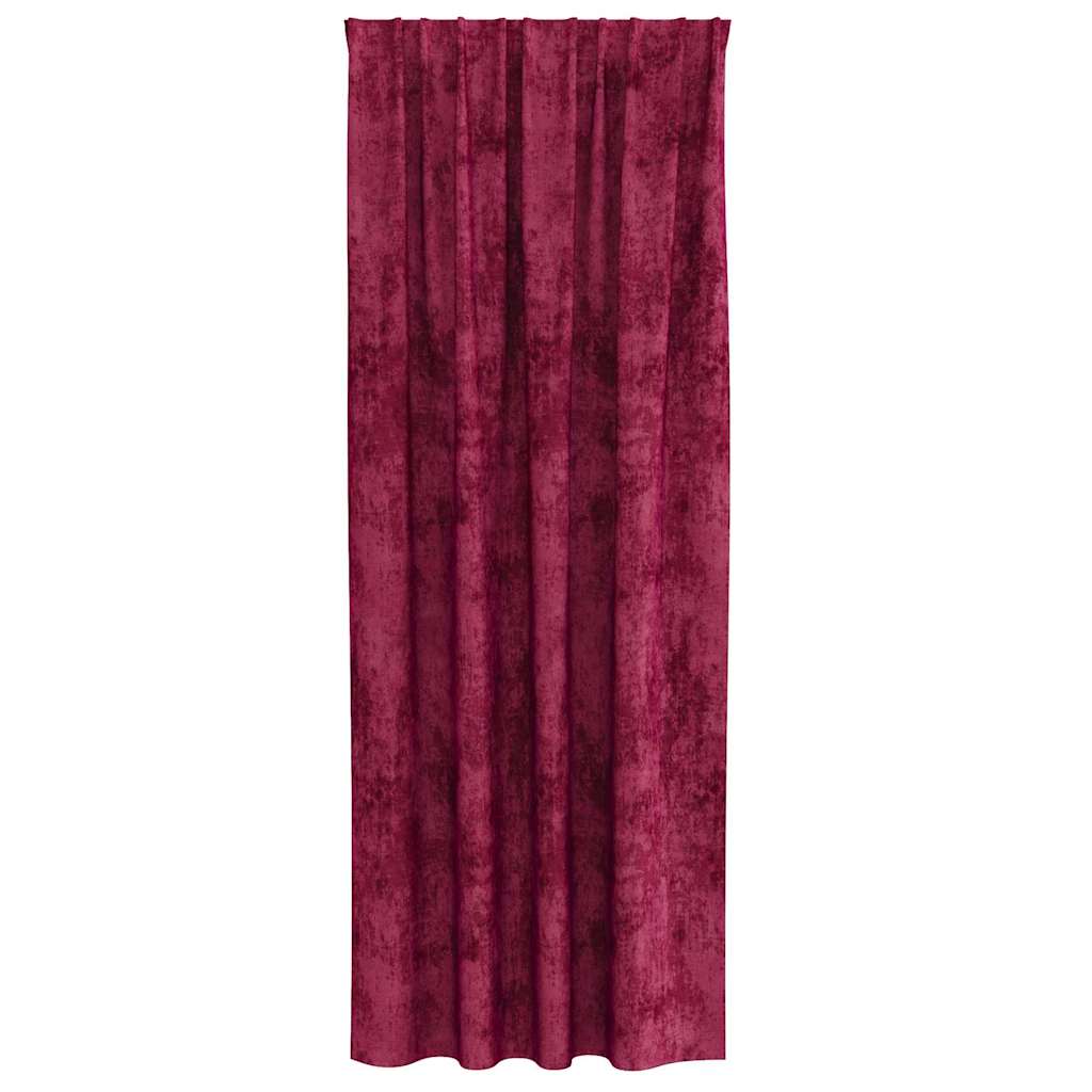 Tende in Velluto 2 pz Rosso vino 225 x 140 cm Velluto