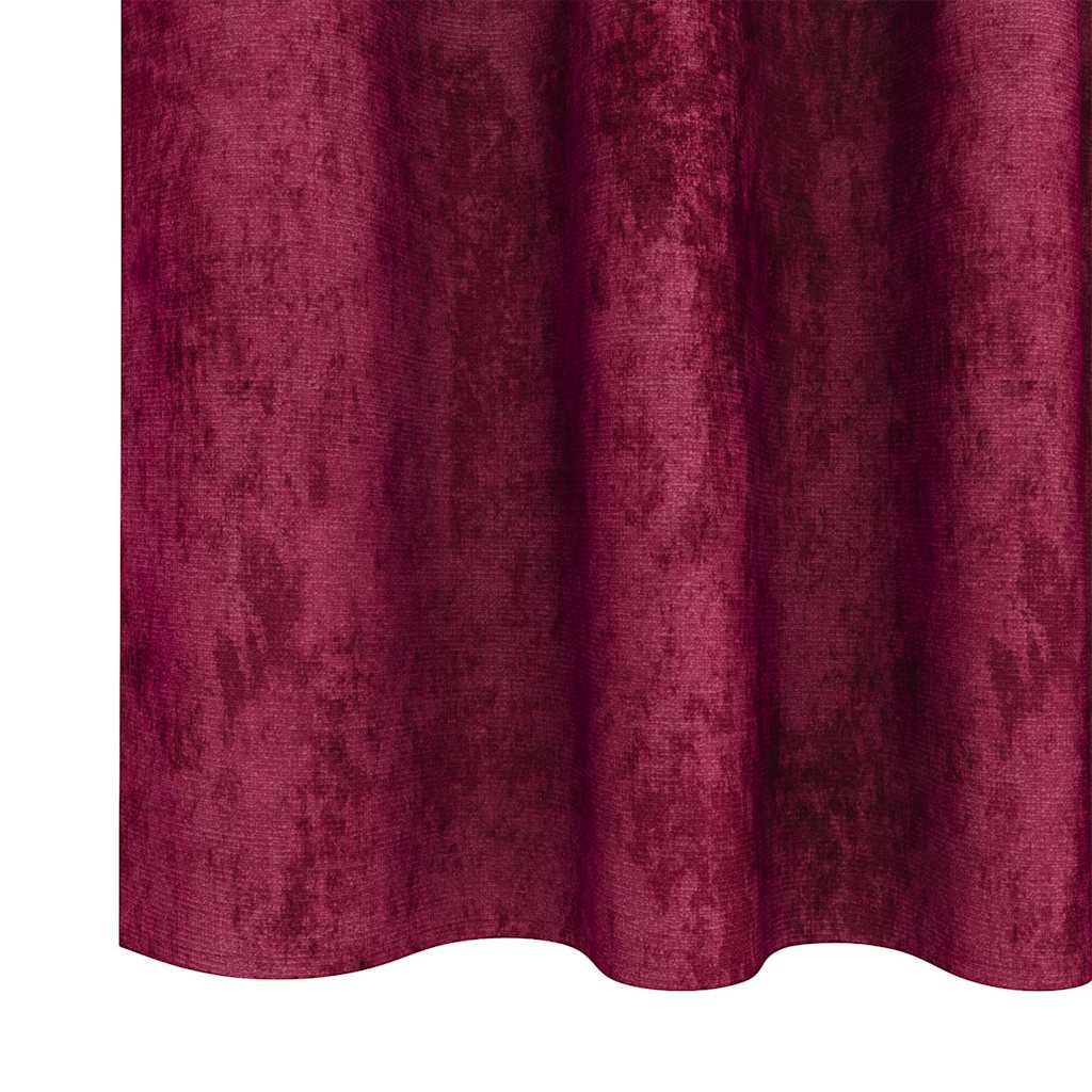 Tende in Velluto 2 pz Rosso vino 225 x 140 cm Velluto