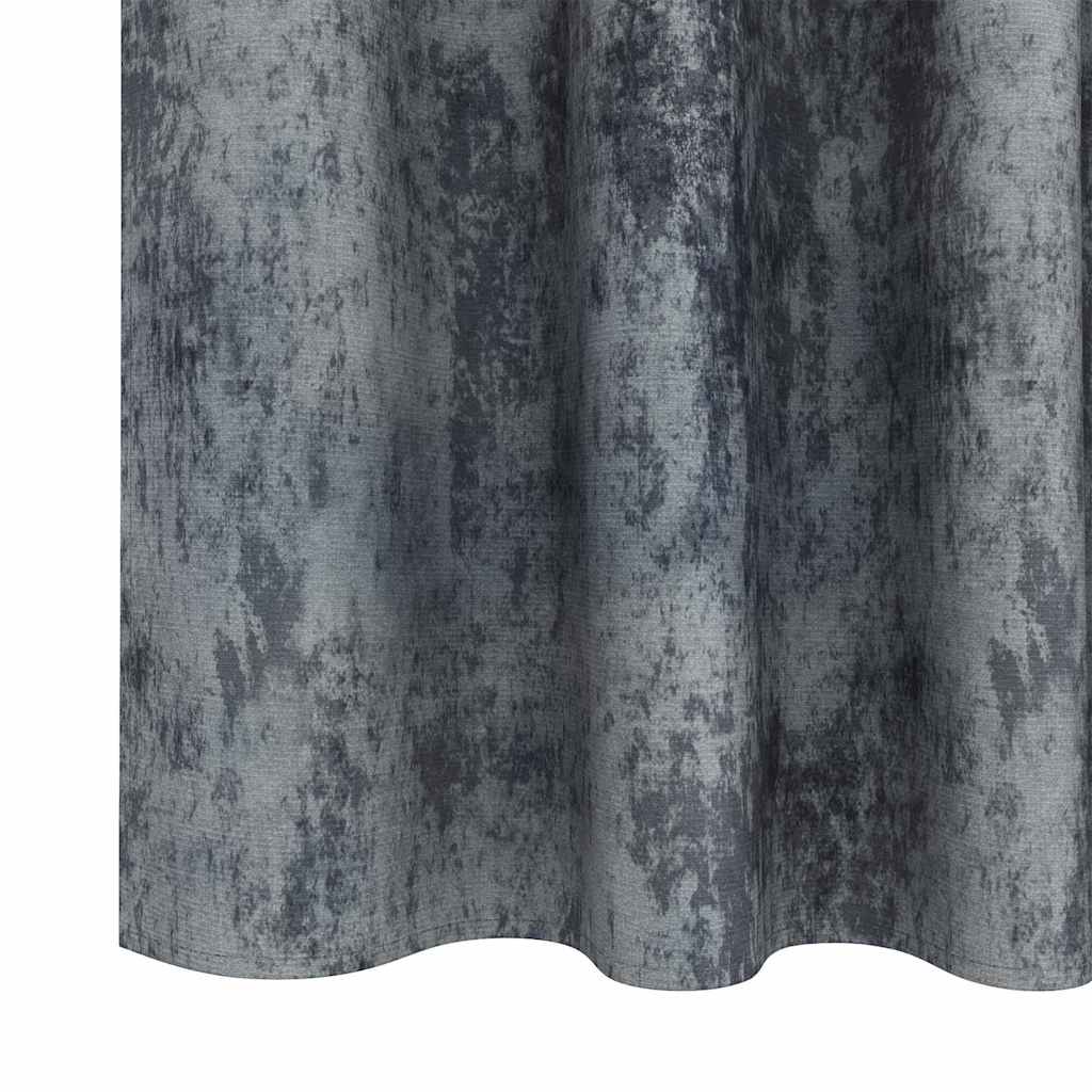 Tende in Velluto 2 pz Grigio Argento 140 x 140 cm Velluto
