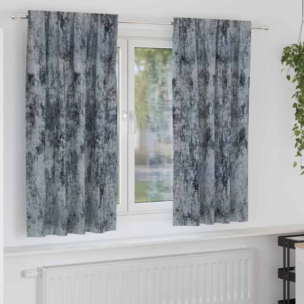 Tende in Velluto 2 pz Grigio Argento 175 x 140 cm Velluto
