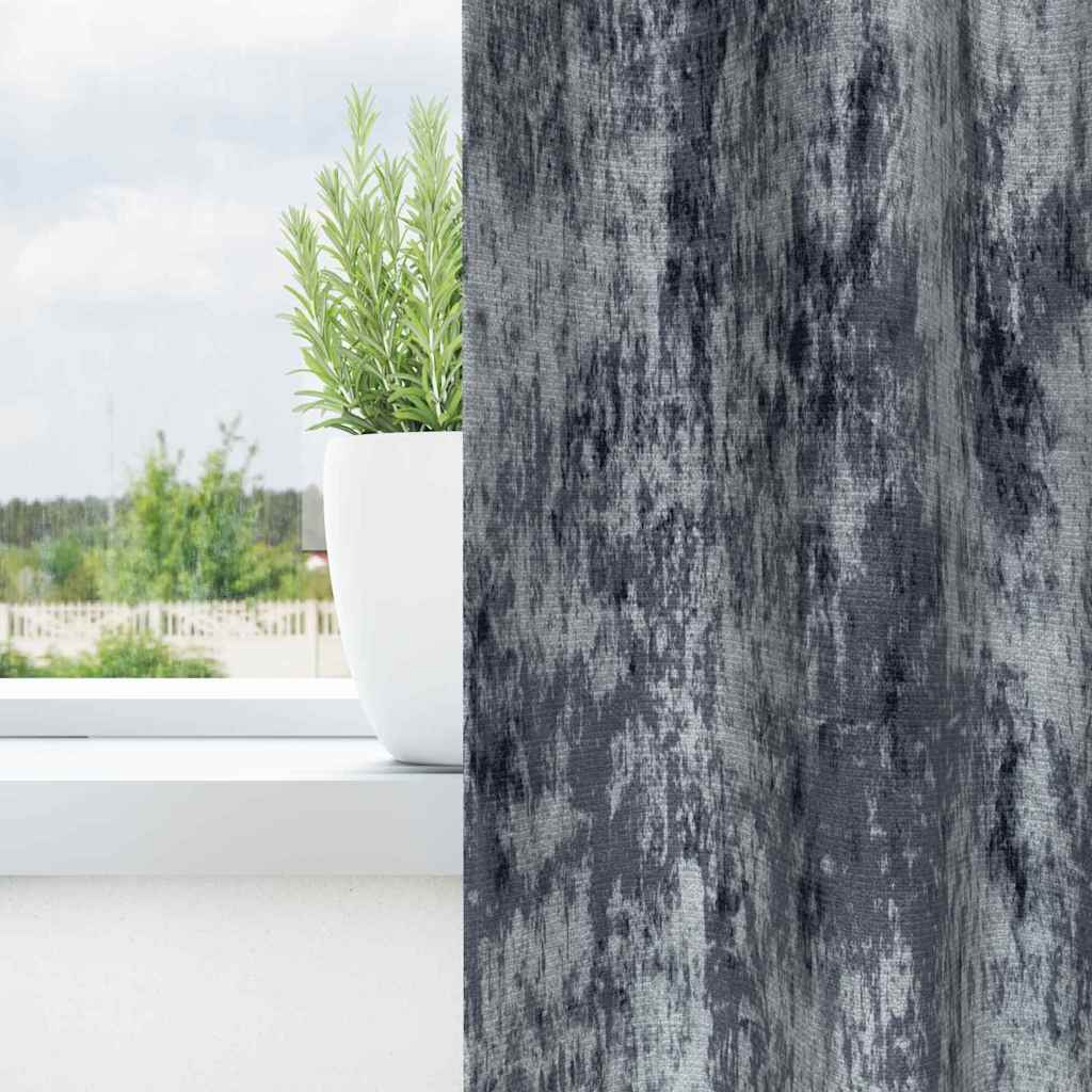 Tende in Velluto 2 pz Grigio Argento 175 x 140 cm Velluto