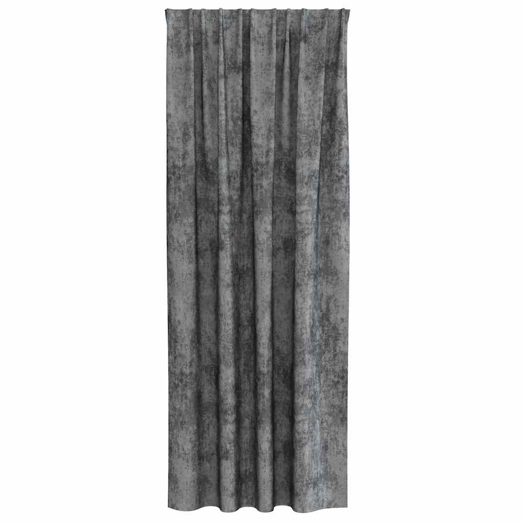 Tende in Velluto 2 pz Grigio 225 x 140 cm Velluto
