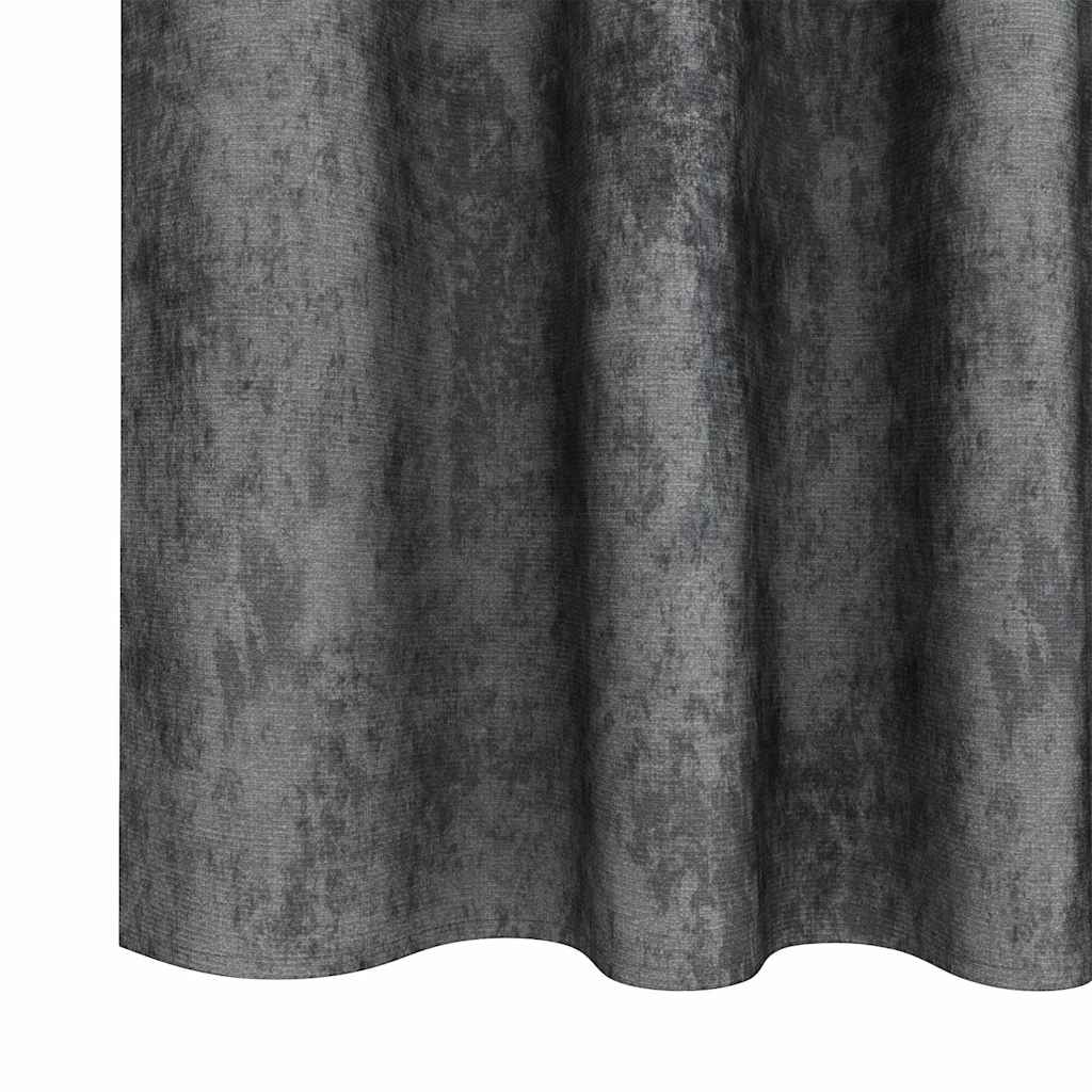 Tende in Velluto 2 pz Grigio 225 x 140 cm Velluto