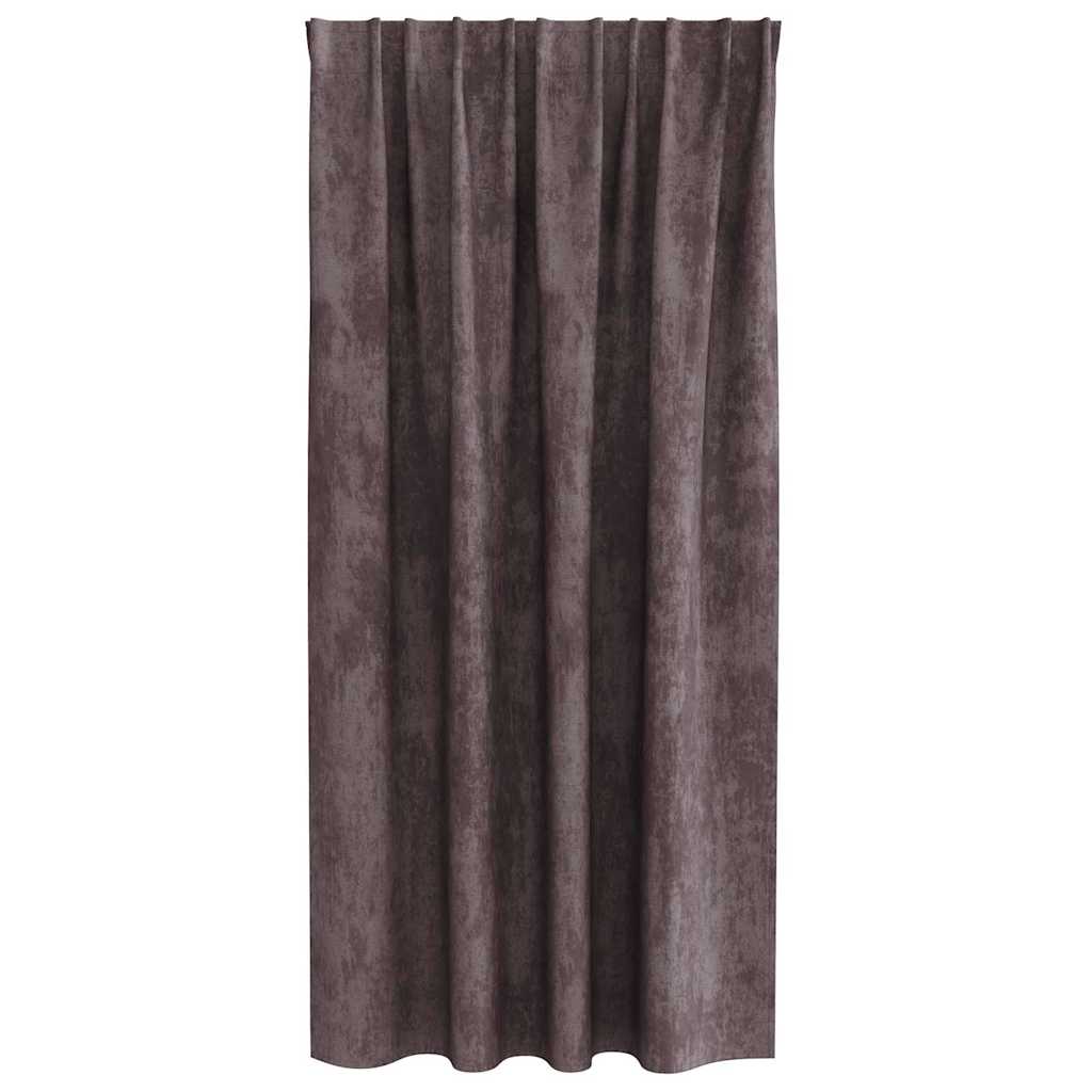 Tende in Velluto 2 pz Marrone 175 x 140 cm Velluto