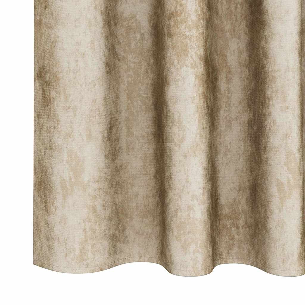 Tende in Velluto 2 pz Crema 140 x 140 cm Velluto