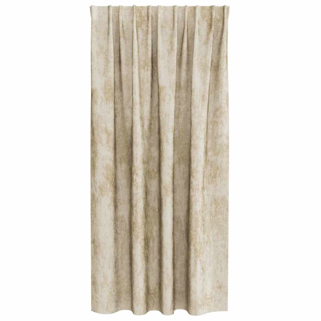 Tende in Velluto 2 pz Crema 175 x 140 cm Velluto