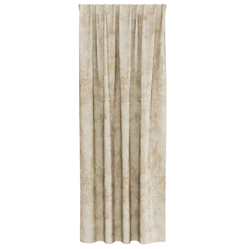 Tende in Velluto 2 pz Crema 260 x 140 cm Velluto