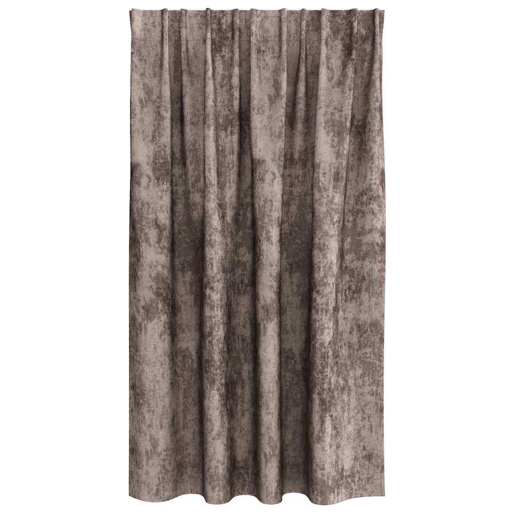 Tende in Velluto 2 pz Cappuccino 140 x 140 cm Velluto