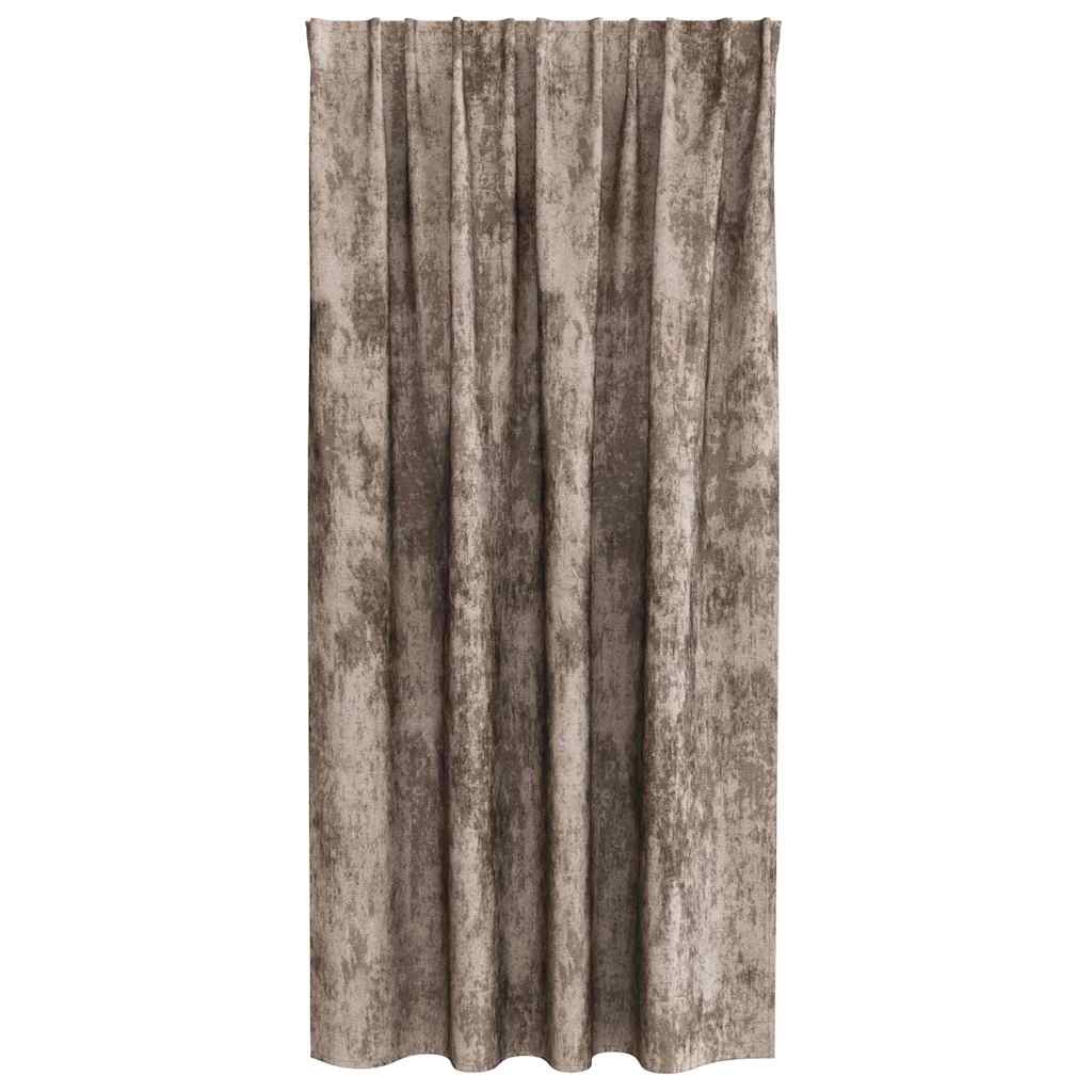 Tende in Velluto 2 pz Cappuccino 175 x 140 cm Velluto