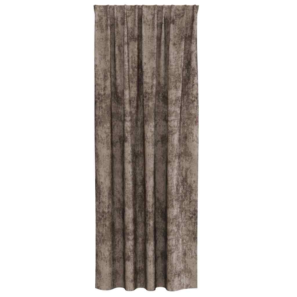 Tende in Velluto 2 pz Cappuccino 225 x 140 cm Velluto