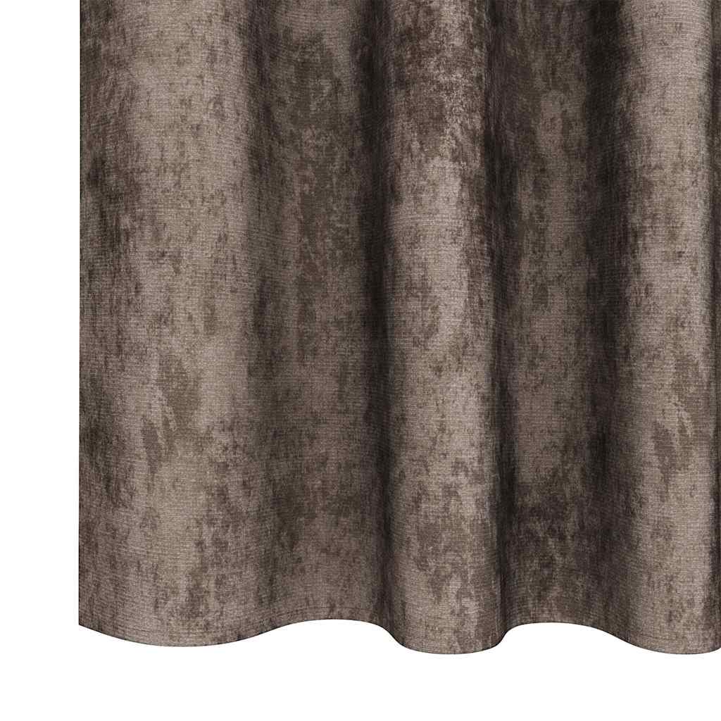 Tende in Velluto 2 pz Cappuccino 225 x 140 cm Velluto