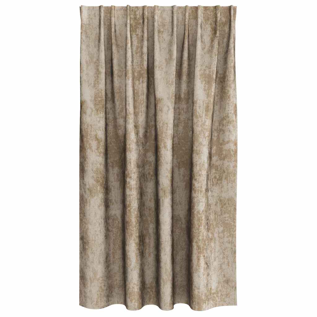 Tende in Velluto 2 pz Champagne 140 x 140 cm Velluto