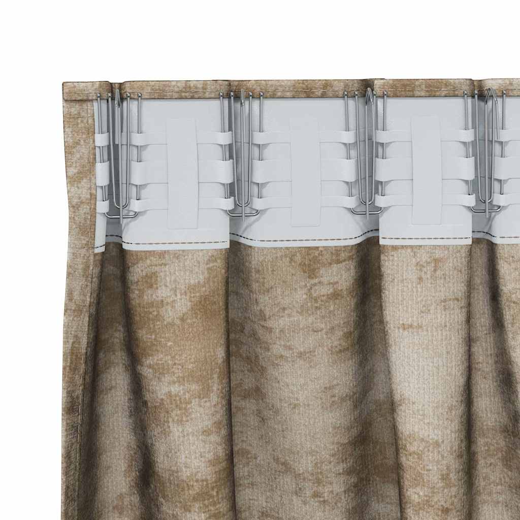 Tende in Velluto 2 pz Champagne 140 x 140 cm Velluto