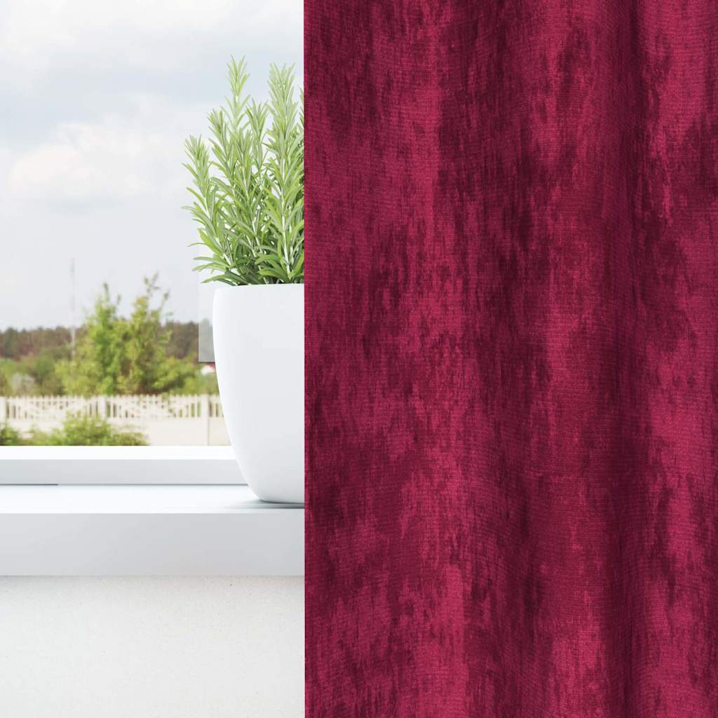 Tende in Velluto 2 pz Rosso Vino 140 x 140 cm Velluto