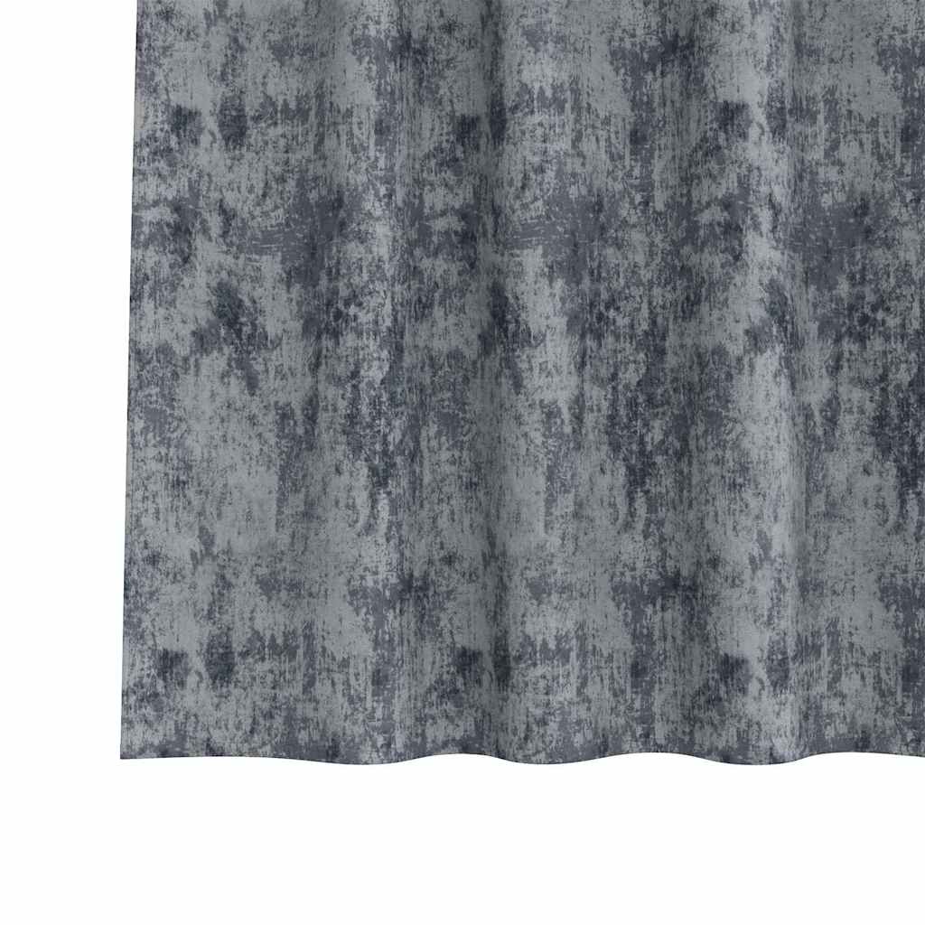 Tende in Velluto 2 pz Grigio Argento 245 x 140 cm Velluto