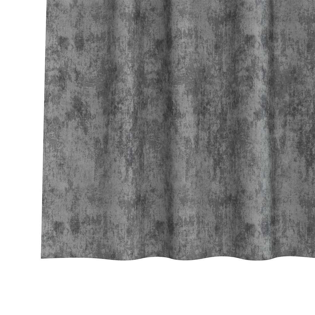 Tende in Velluto 2 pz Grigio 245 x 140 cm Velluto