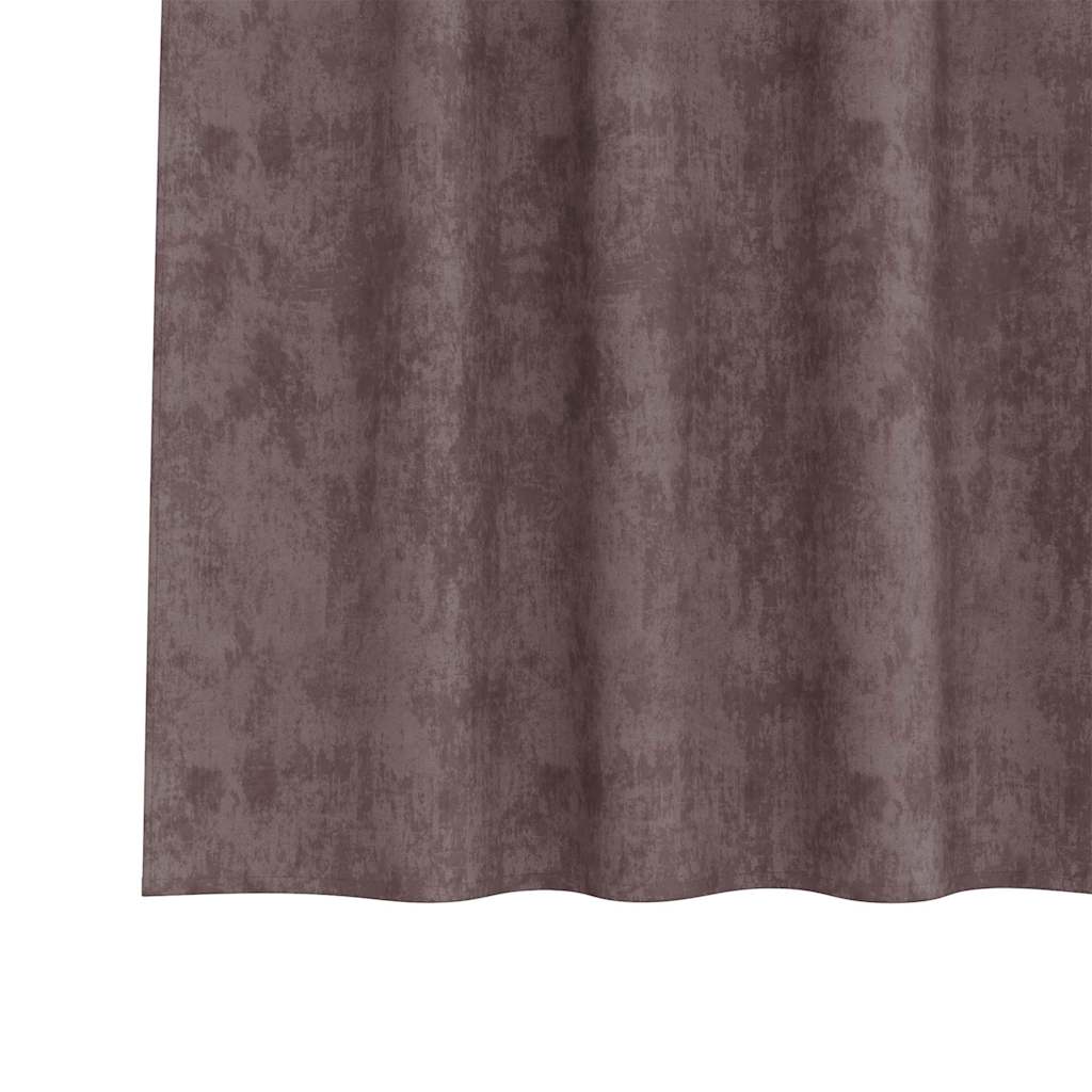 Tende in Velluto 2 pz Marrone 245 x 140 cm Velluto