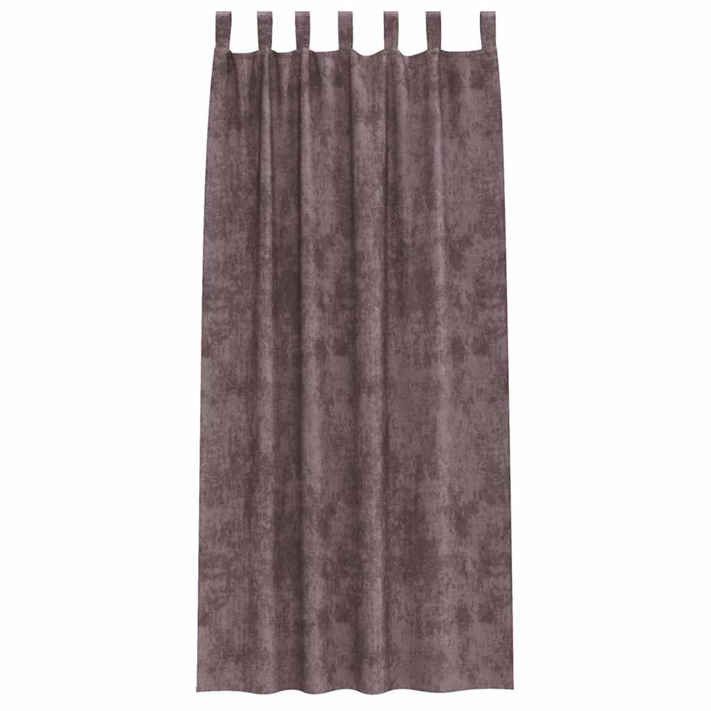 Tende in Velluto 2 pz Marrone 260 x 140 cm Velluto