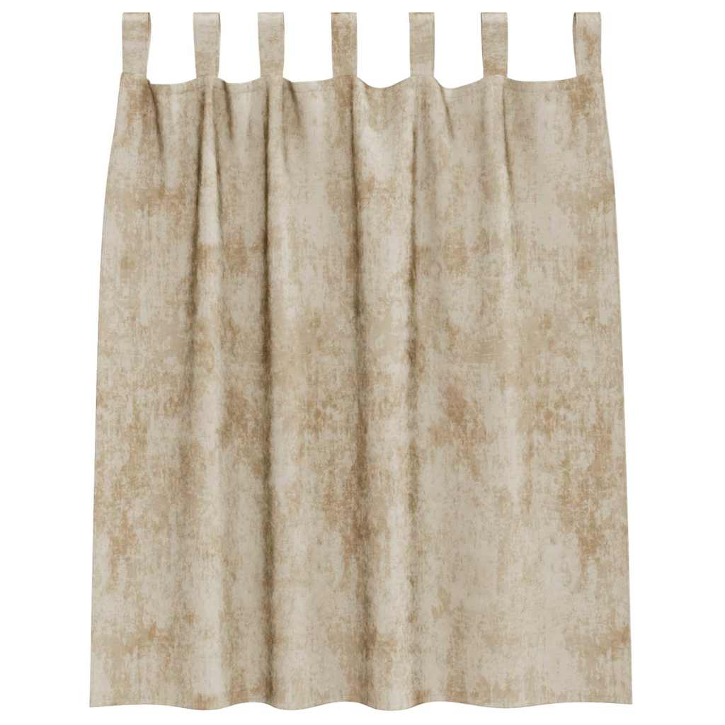 Tende in Velluto 2 pz Crema 140 x 140 cm Velluto