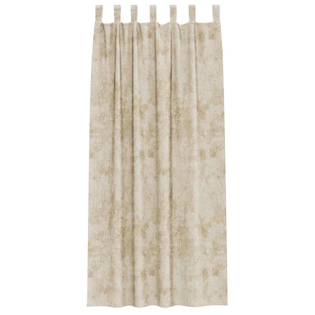 Tende in Velluto 2 pz Crema 225 x 140 cm Velluto