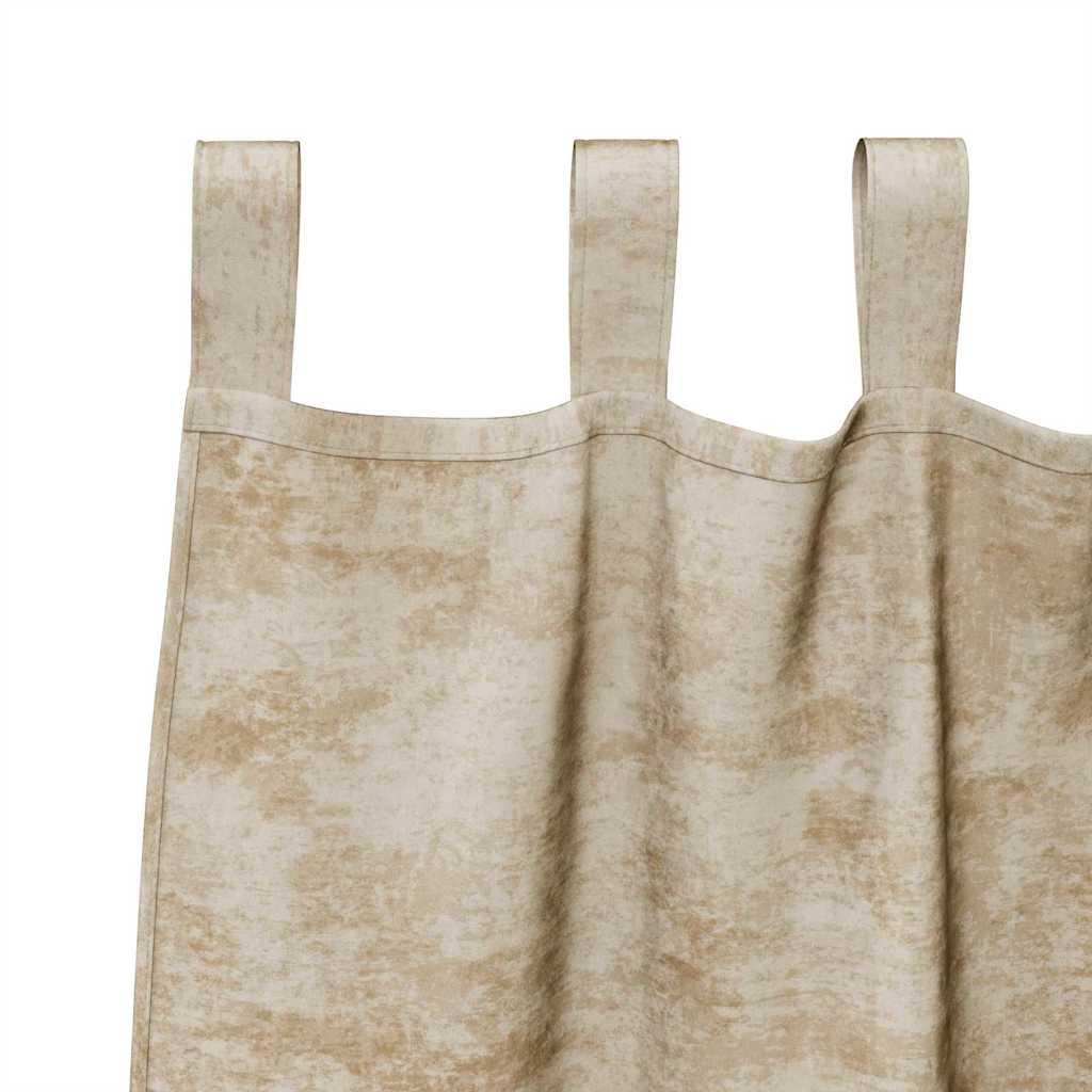 Tende in Velluto 2 pz Crema 260 x 140 cm Velluto