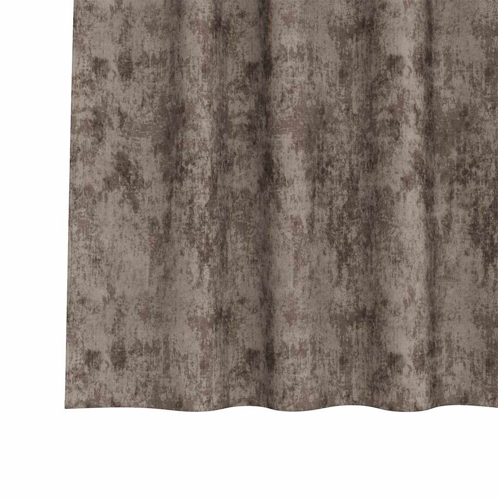 Tende in Velluto 2 pz Cappuccino 175 x 140 cm Velluto