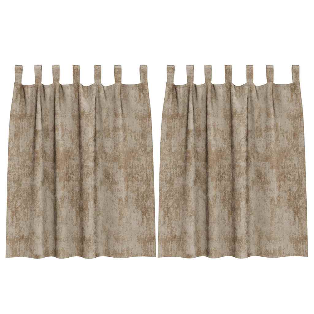 Tende in Velluto 2 pz Champagne 140 x 140 cm Velluto
