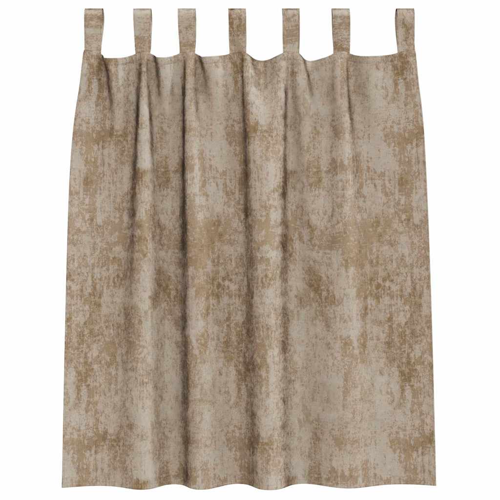 Tende in Velluto 2 pz Champagne 140 x 140 cm Velluto