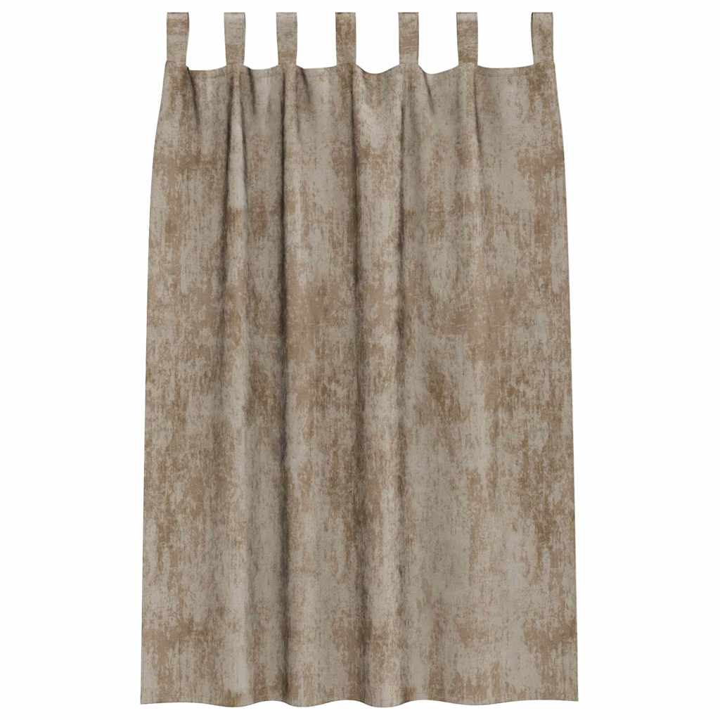 Tende in Velluto 2 pz Champagne 175 x 140 cm Velluto