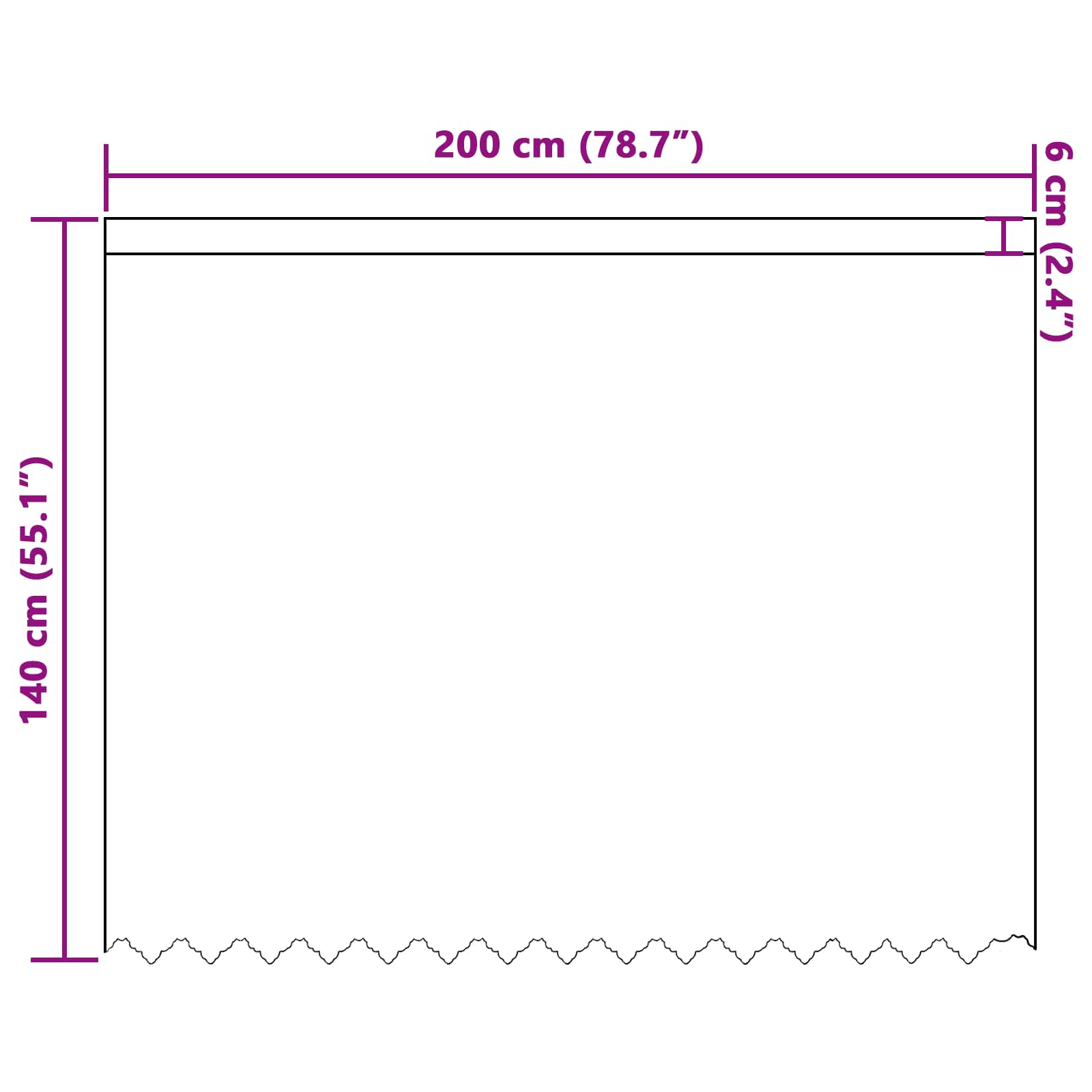 Tenda in Pizzo Bianco 140 x 200 cm Poliestere