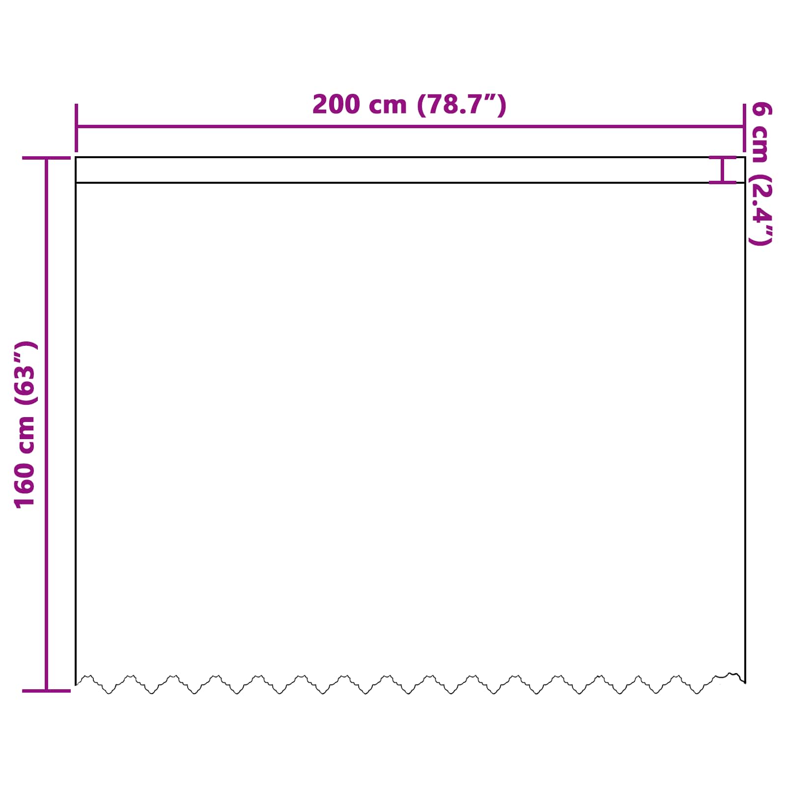 Tenda in Pizzo Bianco 160 x 200 cm Poliestere