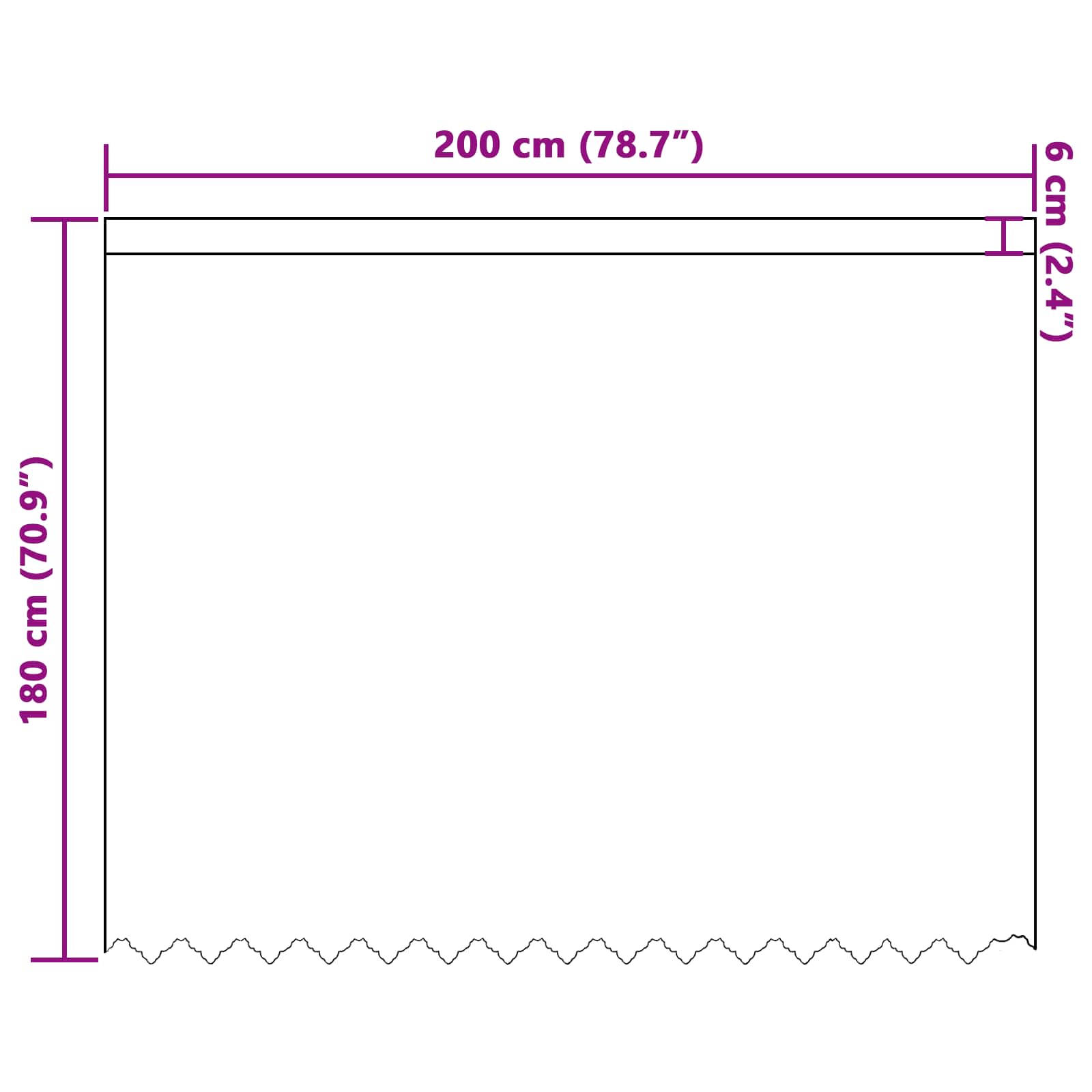 Tenda in Pizzo Bianco 180 x 200 cm Poliestere