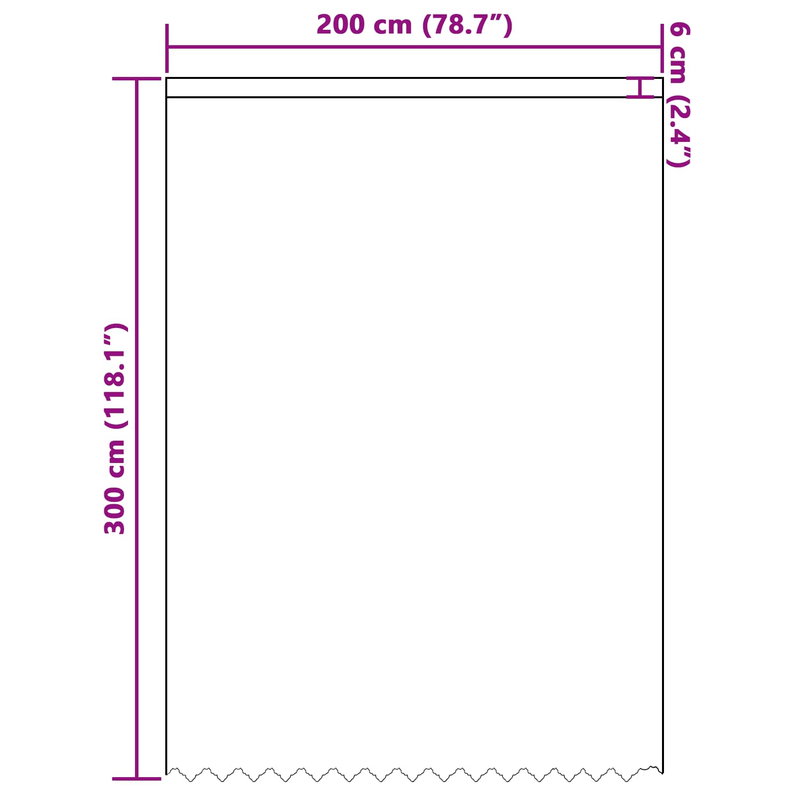 Tenda in Pizzo Bianco 300 x 200 cm Poliestere