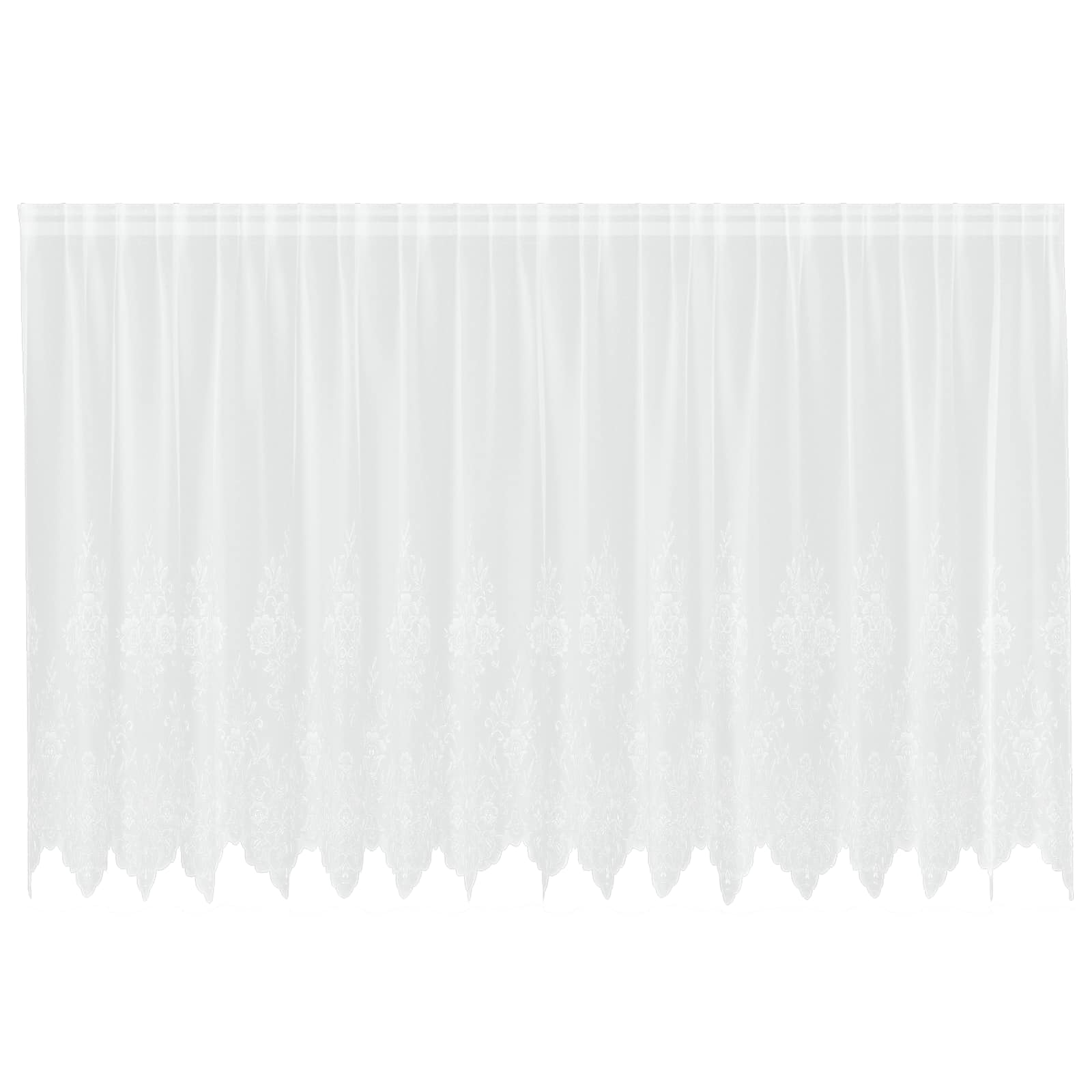 Tenda in Pizzo Bianco 140 x 400 cm Poliestere