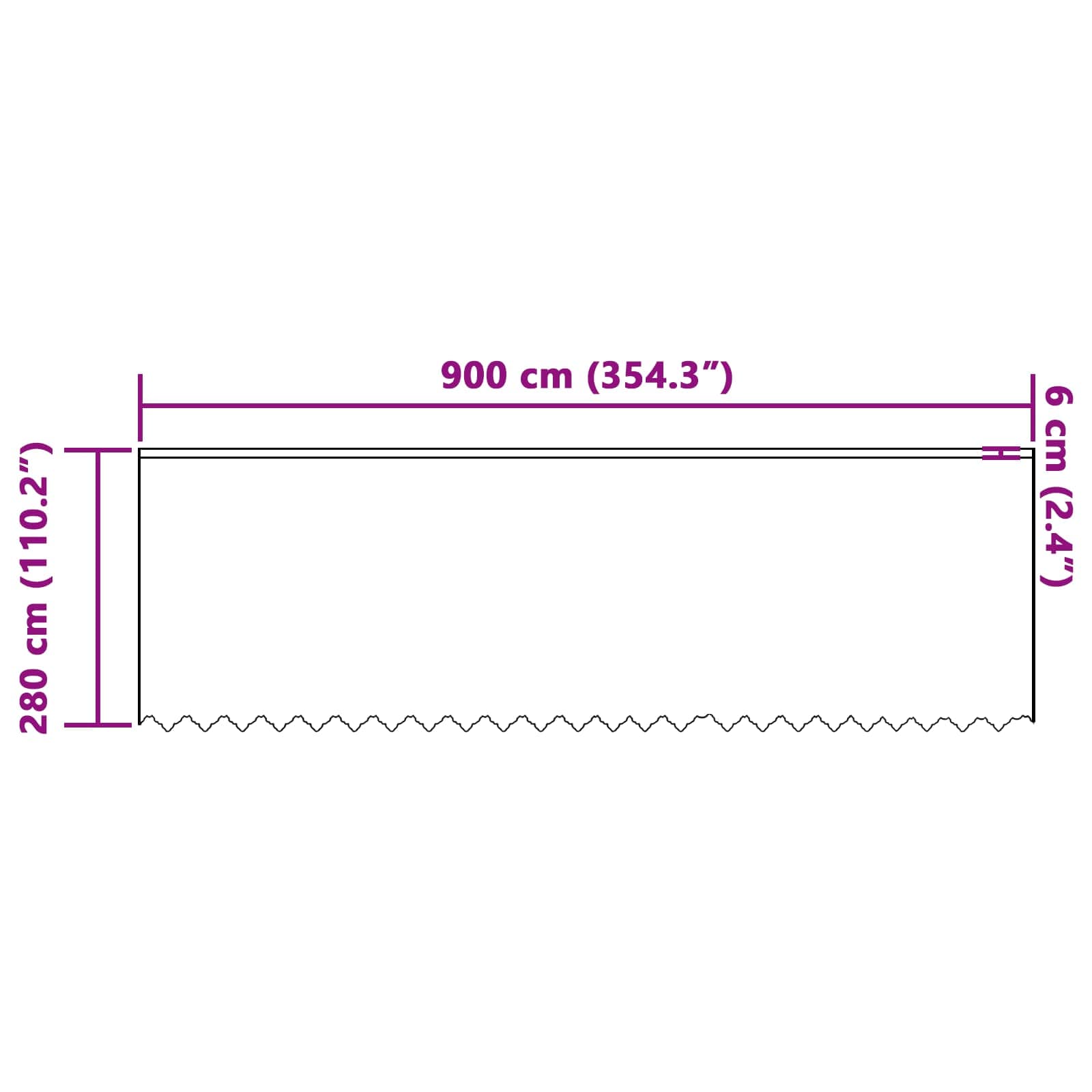 Tenda in Pizzo Bianco 280 x 900 cm Poliestere