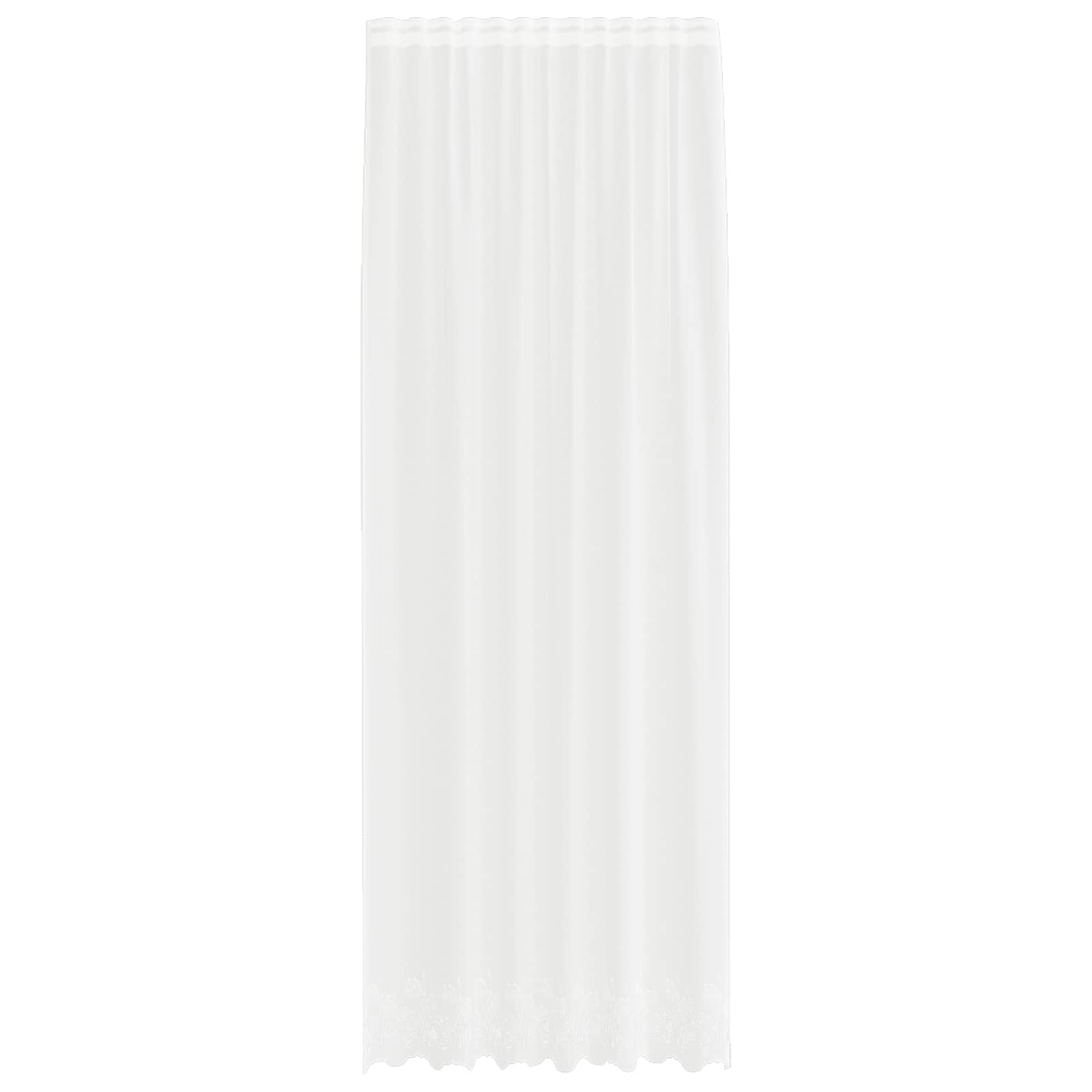 Tenda in Pizzo Bianco 260 x 150 cm Poliestere