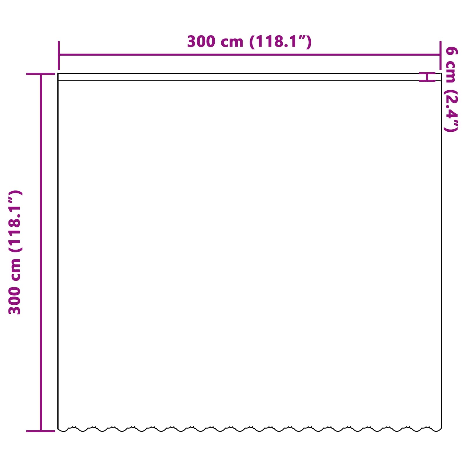 Tenda in Pizzo Bianco 300 x 300 cm Poliestere