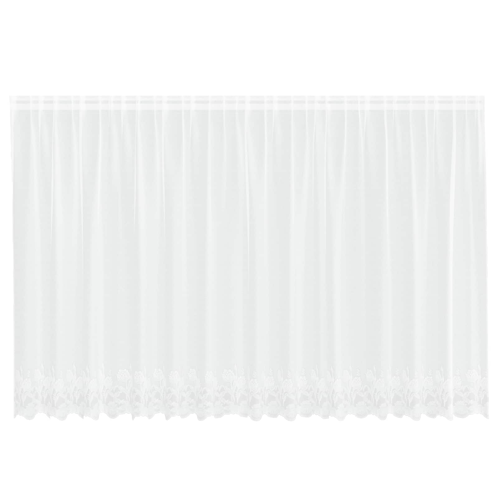 Tenda in Pizzo Bianco 160 x 400 cm Poliestere