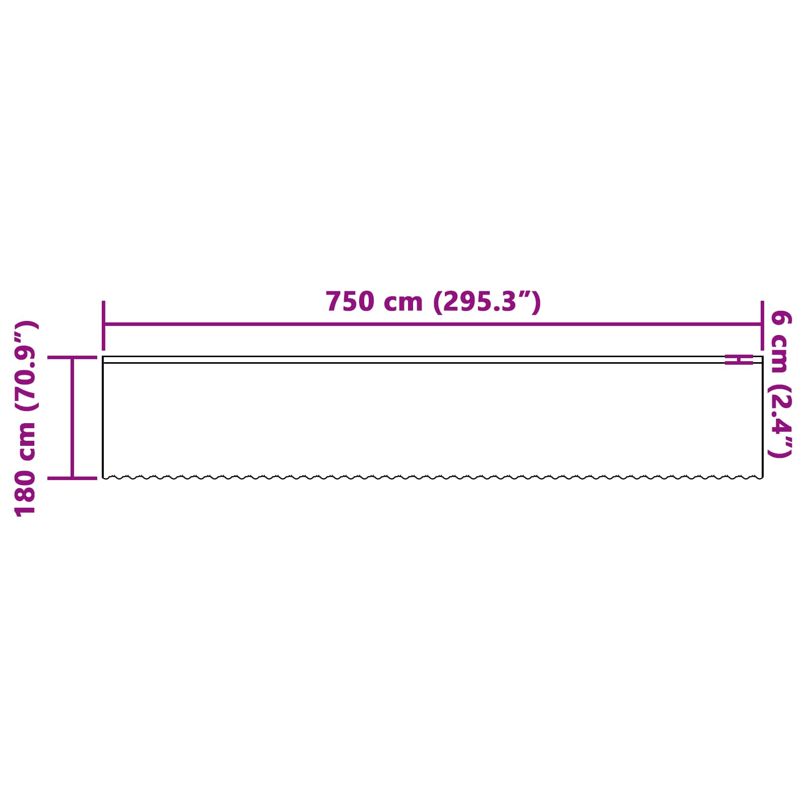Tenda in Pizzo Bianco 180 x 750 cm Poliestere