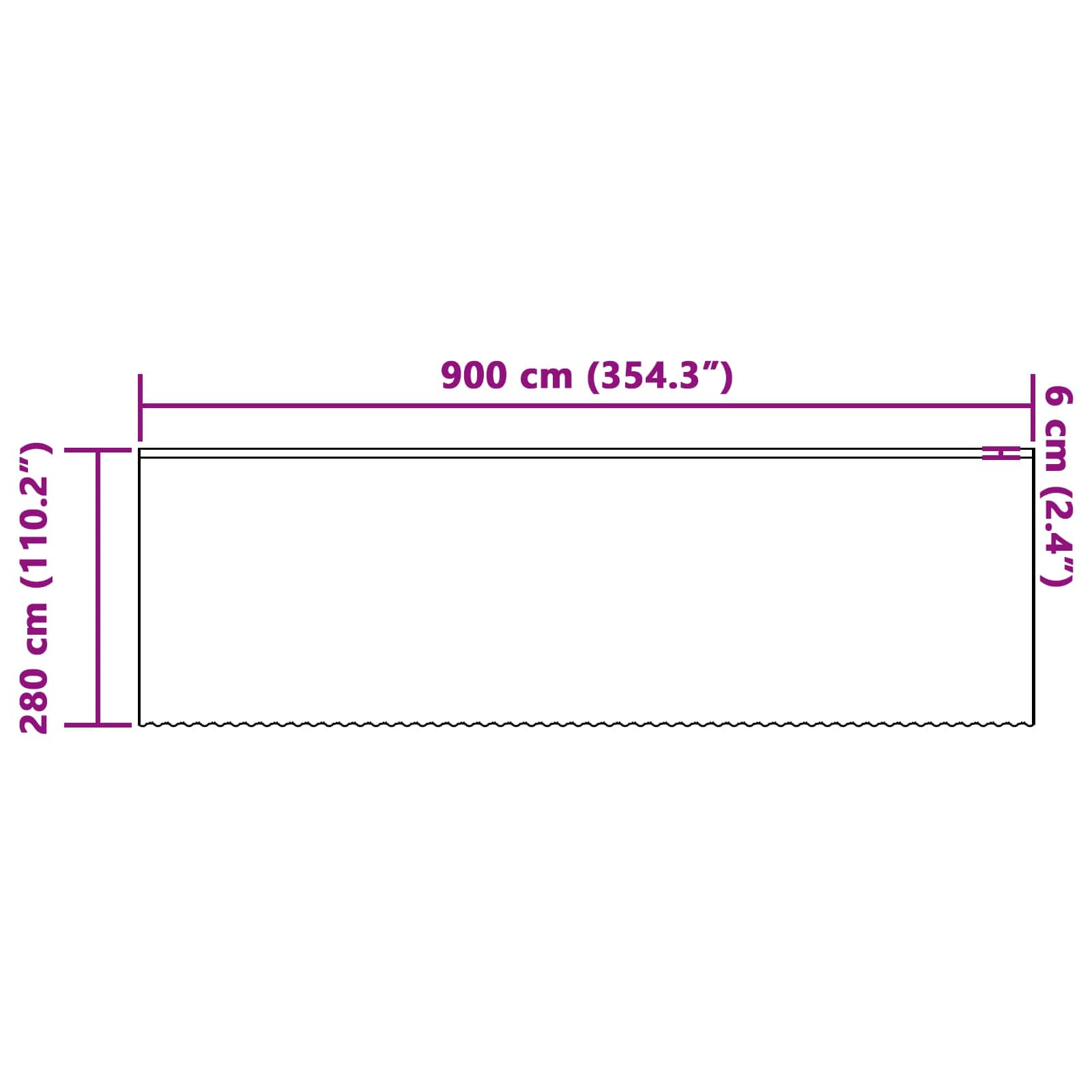 Tenda in Pizzo Bianco 280 x 900 cm Poliestere