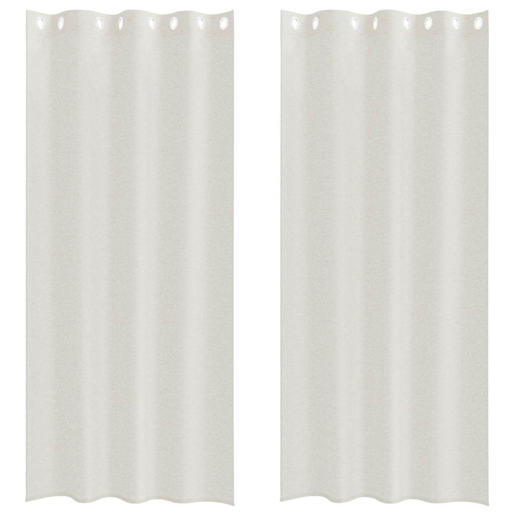 Tenda in Velo 2 pz Crema 245 x 140 cm Poliestere