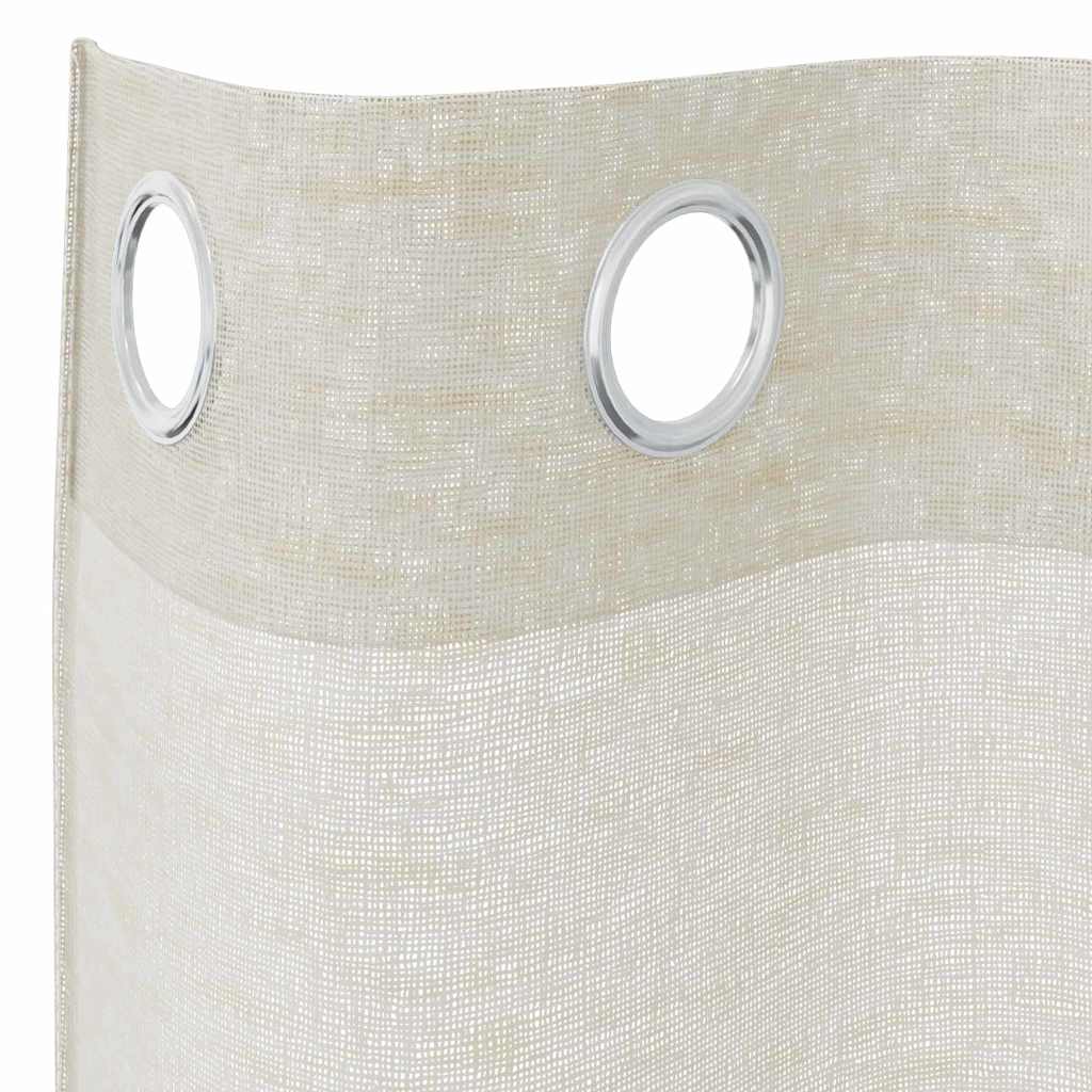 Tenda in Velo 2 pz Crema 245 x 140 cm Poliestere